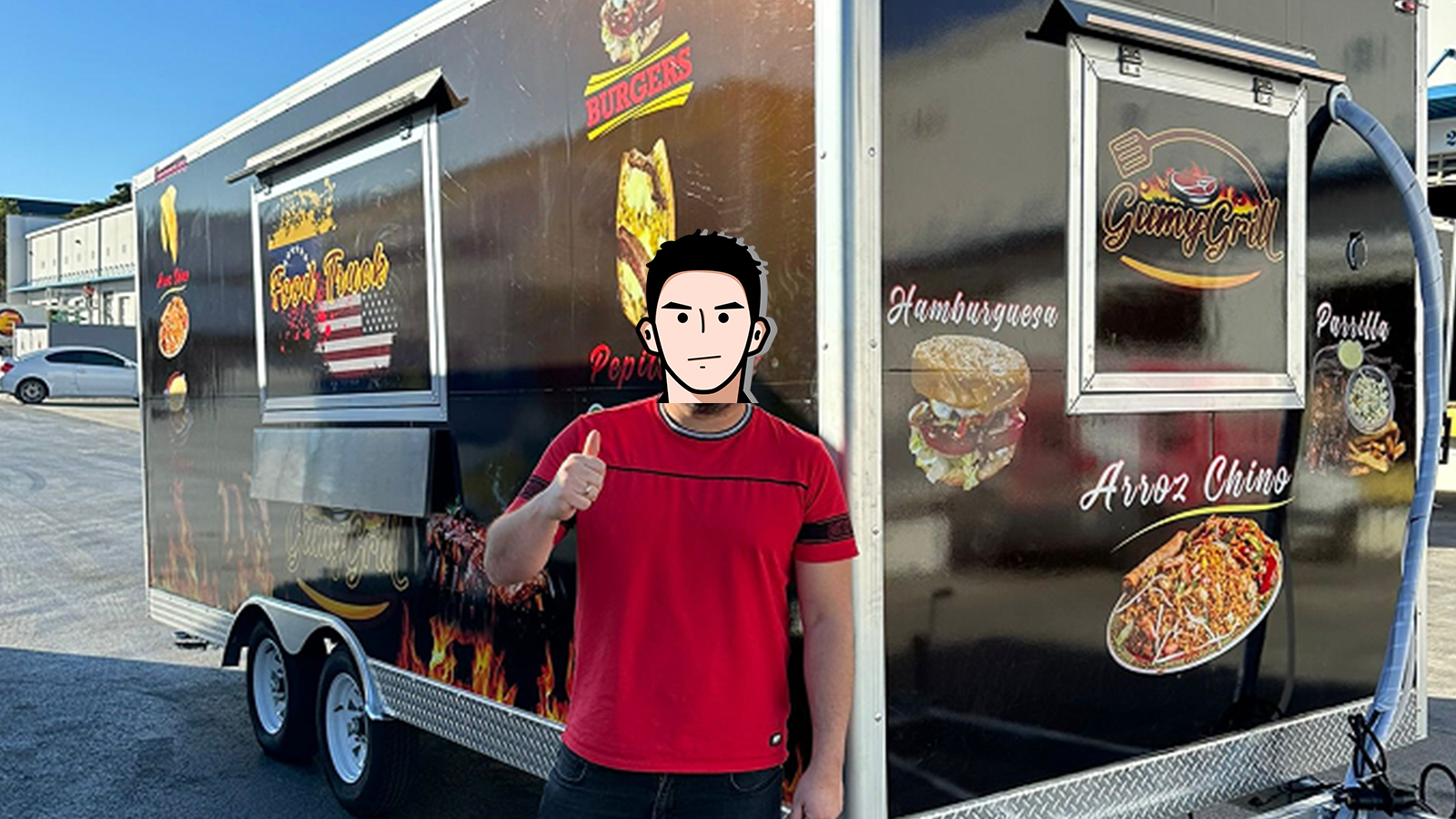 Immagini di camion di cibo dagli Stati Uniti.