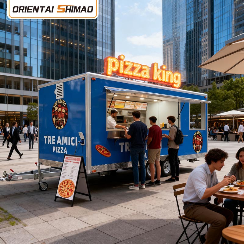 Rimorchio per camion di cibo per barbecue