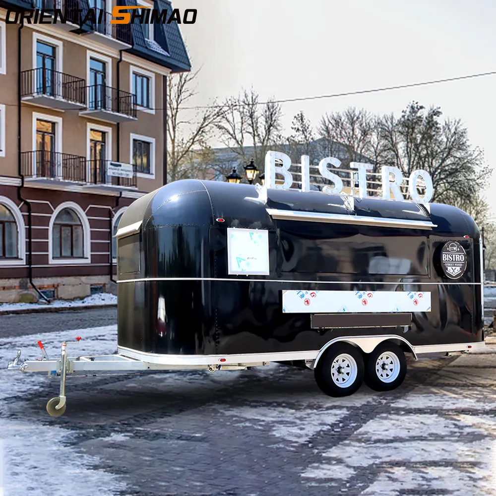 rimorchio alimentare nero airstream