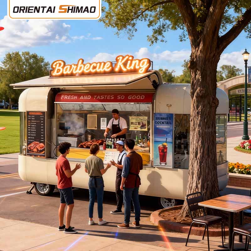 Carrello per hot dog Stand per hot dog Stallo per fast food Catering Rimorchio per cibo di strada Camion per alimenti commerciale