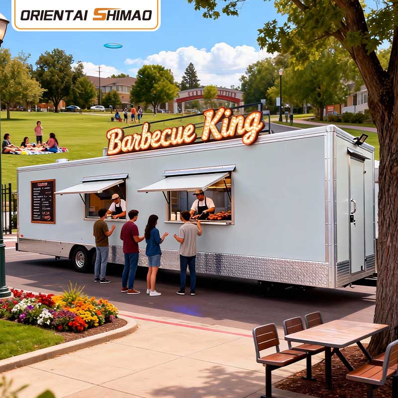 Carretto dei gelati Gelati Dessert Churros Rimorchio mobile per catering per alimenti Servizio di strada Camion per alimenti