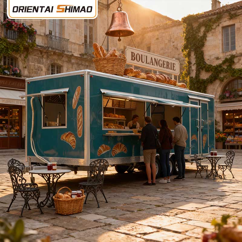 Rimorchio da cucina mobile quadrato